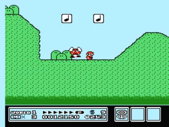 Super Mario Bros. 3 NES This winged thingy is dancing to the music